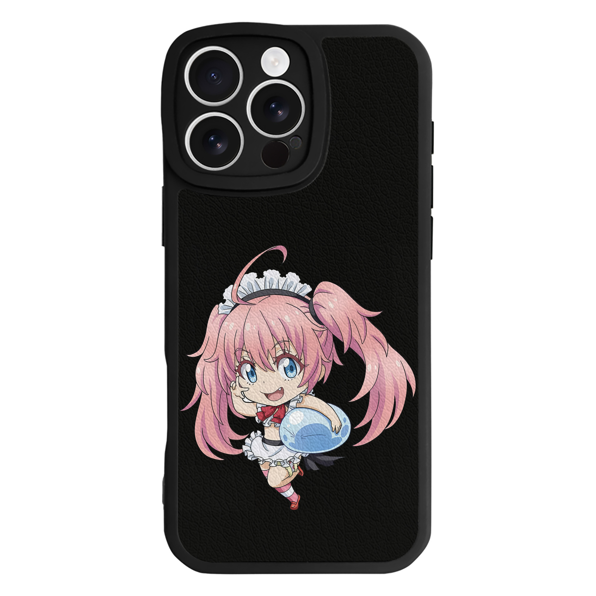 （画像用） 転スラ Regarding Reincarnated to Slime 【iPhone 16シリーズ対応】シリコンスマホケース（レザー調） 材質：シリコン